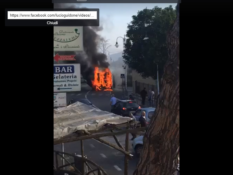 Ultim’ora/ Veicolo in fiamme ai Colli di Fontanelle (VIDEO DIRETTA FACEBOOK)