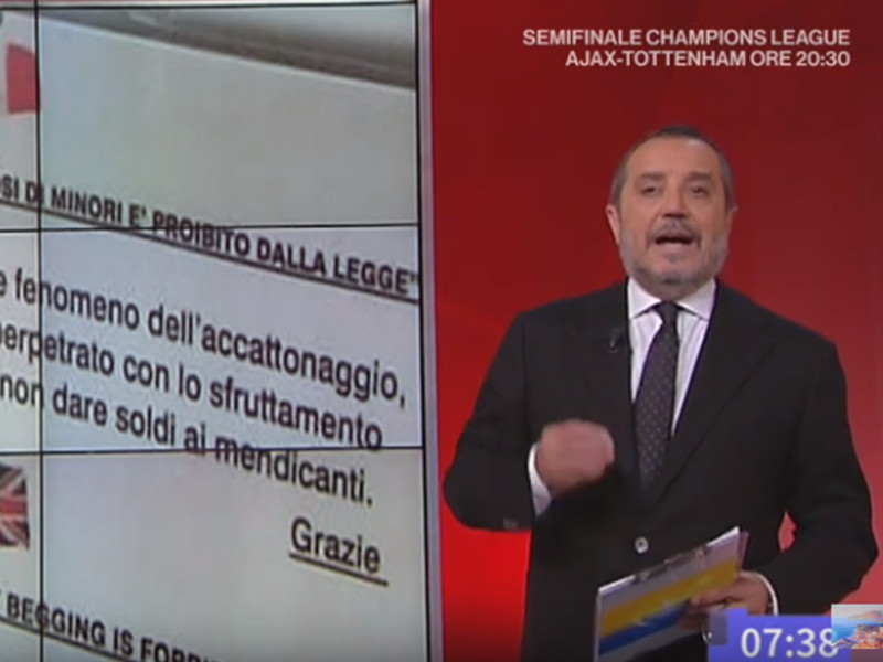 Sorrento/ Basta elemosina ai questuanti: la battaglia di Francesco Gargiulo finisce ad Uno Mattina (VIDEO)