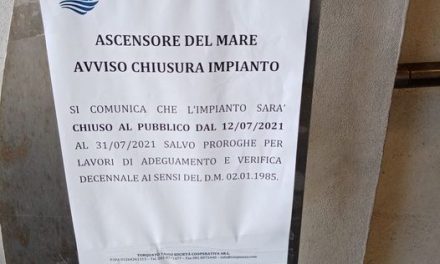 Piano di Sorrento/ Marina di Cassano: arriva la mazzata, chiusa l’ascensore fino al 31 luglio