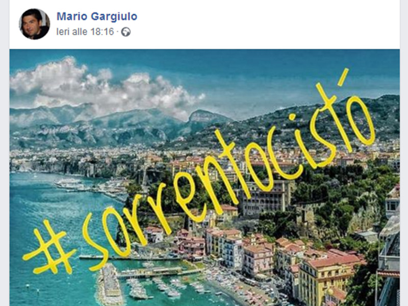 Sorrento/ “Sorrentocistò”: lo strano messaggio dell’ex Assessore Mario Gargiulo che sta mobilitando amici e sostenitori